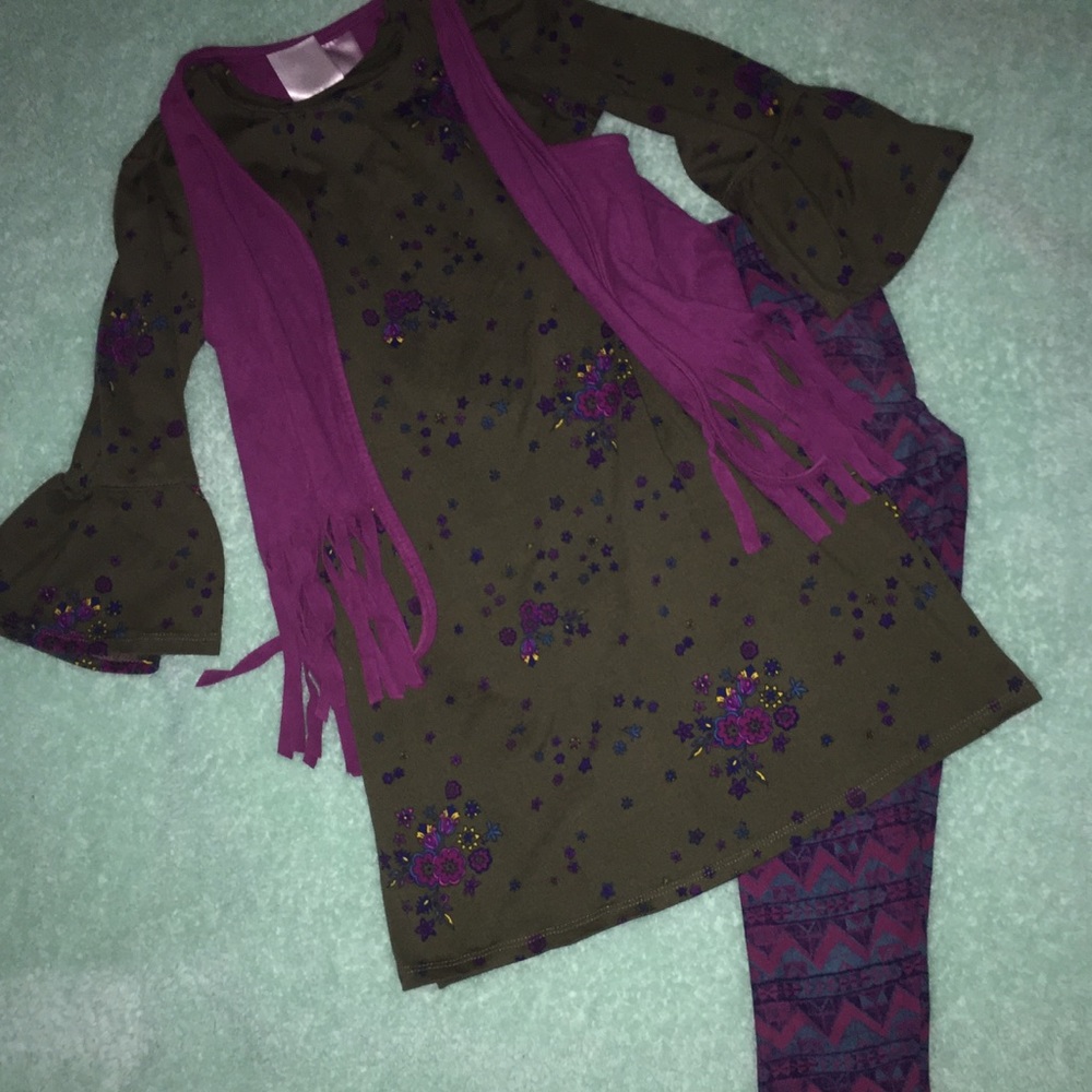 *FINAL PRICE!* Girls Vested Dress with Leggings
